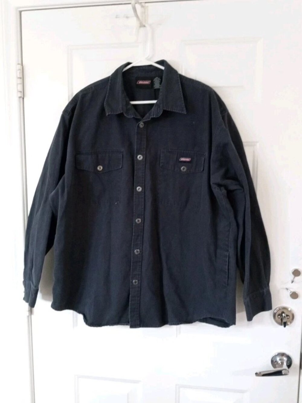 Dickies Vtg-90s Duck Canvas Side Pockets Metal Button Shirt Jacket Men's 2XL